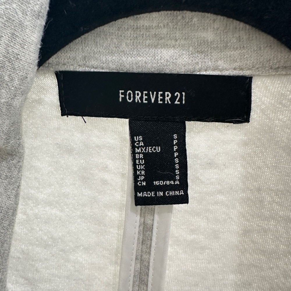Forever 21 Gray Longline Open Front Duster Coat Minimalist | Size S - Picture 14 of 14